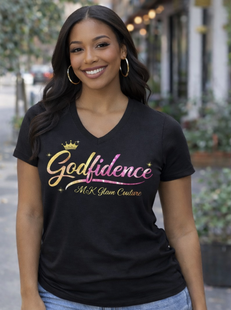 Godfidence Women's V-Neck Tee