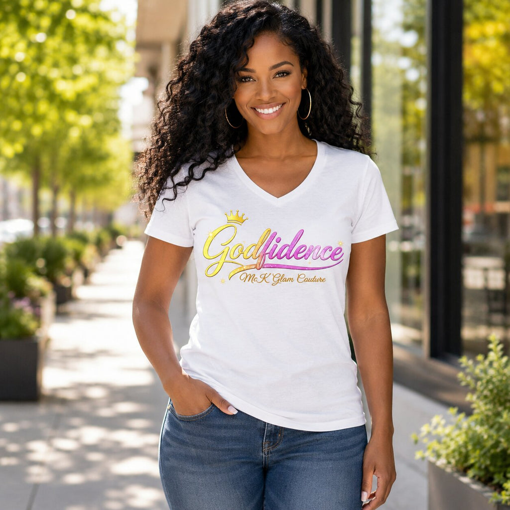 Godfidence Women's V-Neck Tee