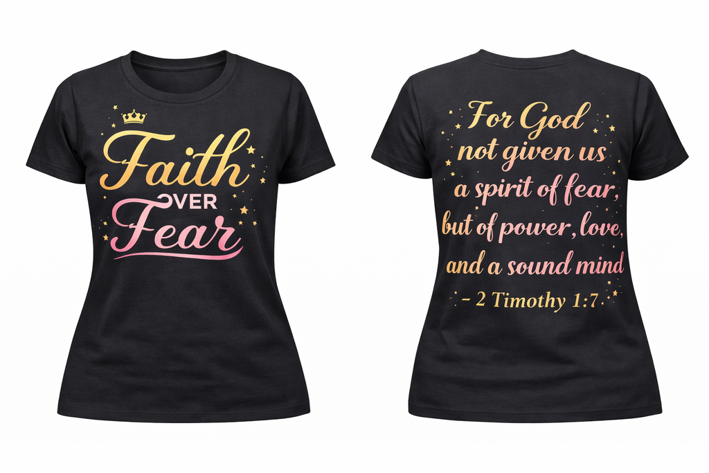 Faith Over Fear Tee – McK Glam Couture