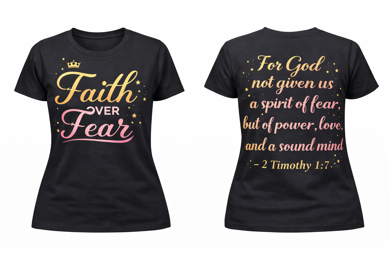 Faith Over Fear Tee – McK Glam Couture