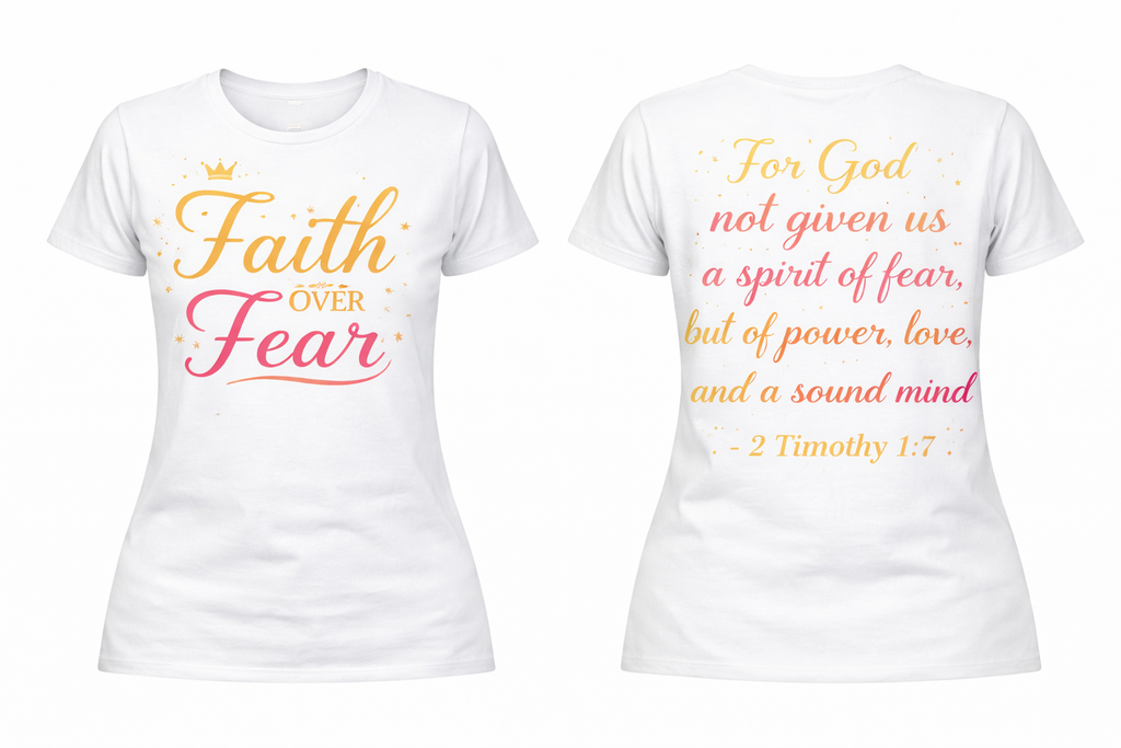 Faith Over Fear Tee – McK Glam Couture